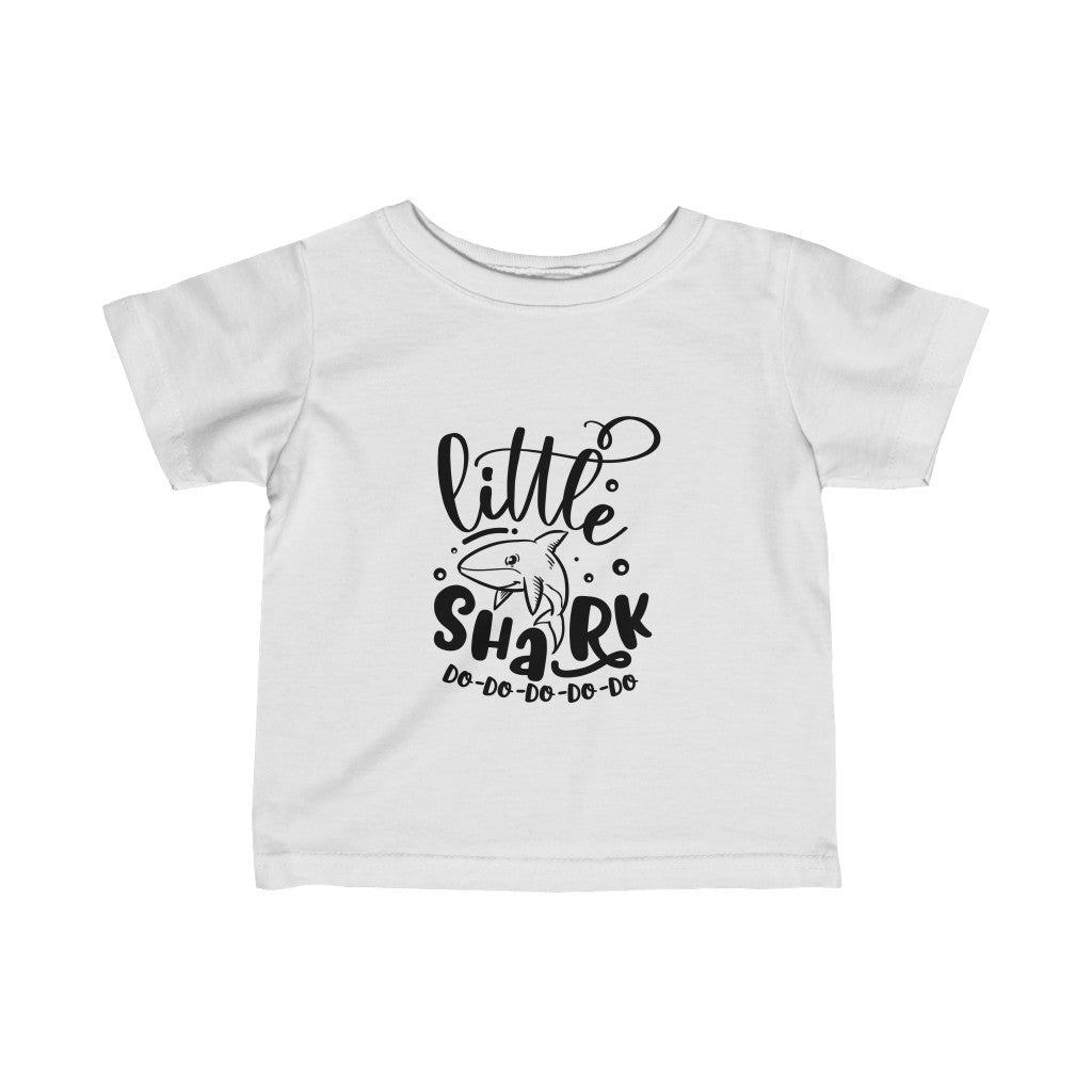 Kids - Little Shark T-Shirt-Kids clothes-Printify-White-6M-Mama Toddler