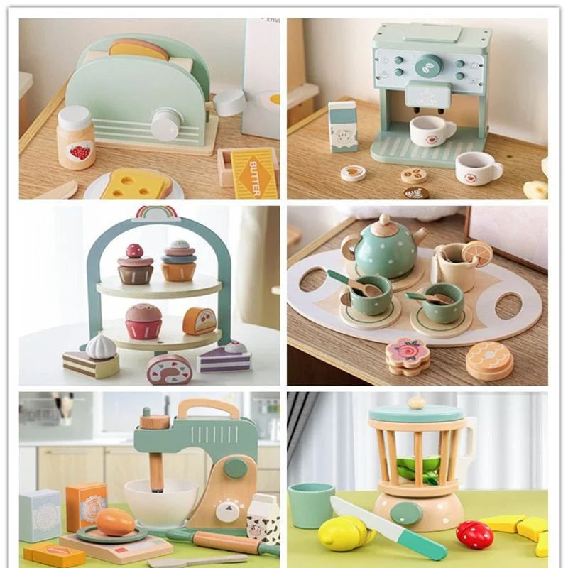 Kids Wooden Kitchen Playhouse-MamaToddler-Blender Set-Mama Toddler