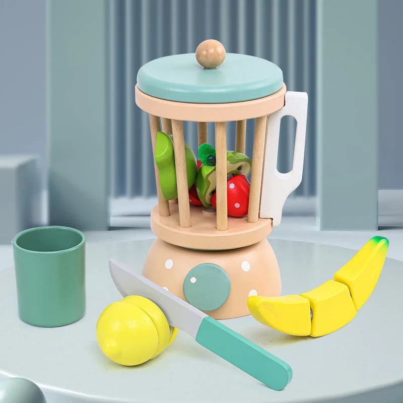 Kids Wooden Kitchen Playhouse-MamaToddler-Fruit Blender Set-Mama Toddler