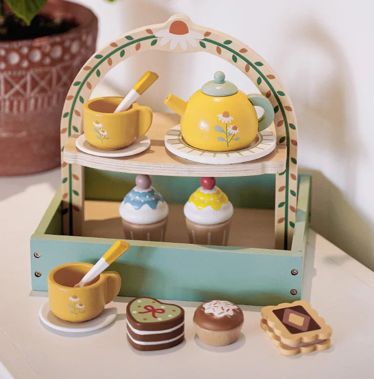 Kids Wooden Kitchen Playhouse-MamaToddler-Royal Tea Set-Mama Toddler