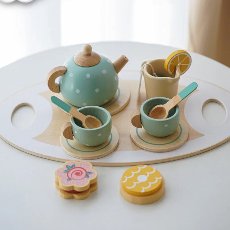 Kids Wooden Kitchen Playhouse-MamaToddler-Tea Set-Mama Toddler