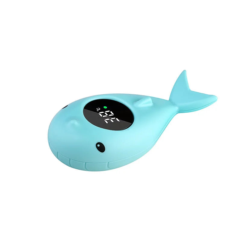 LED Display Floating Digital Baby Bath Water Thermometer-MamaToddler-Light Green Whale-Mama Toddler