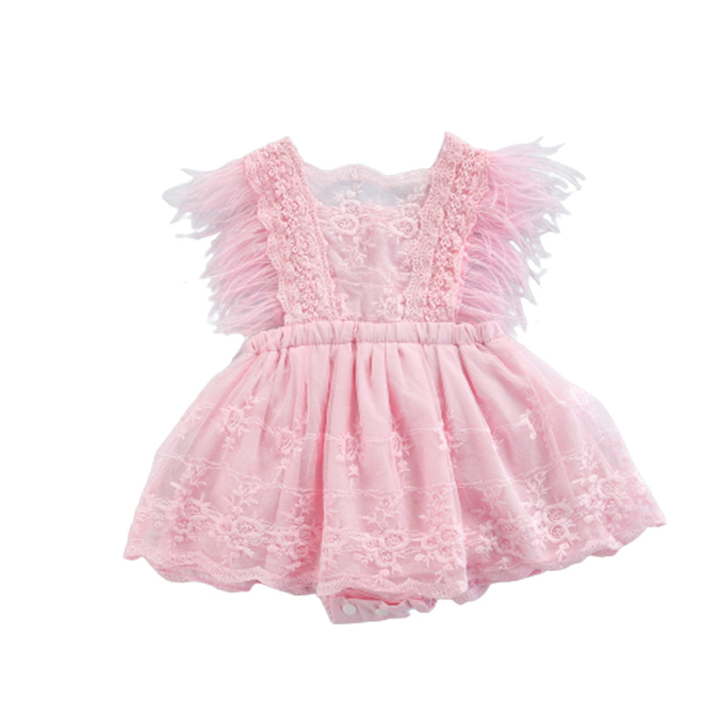 Little Princess Lace Embroidered Dress-MamaToddler-Pink-0-6 Months-Mama Toddler