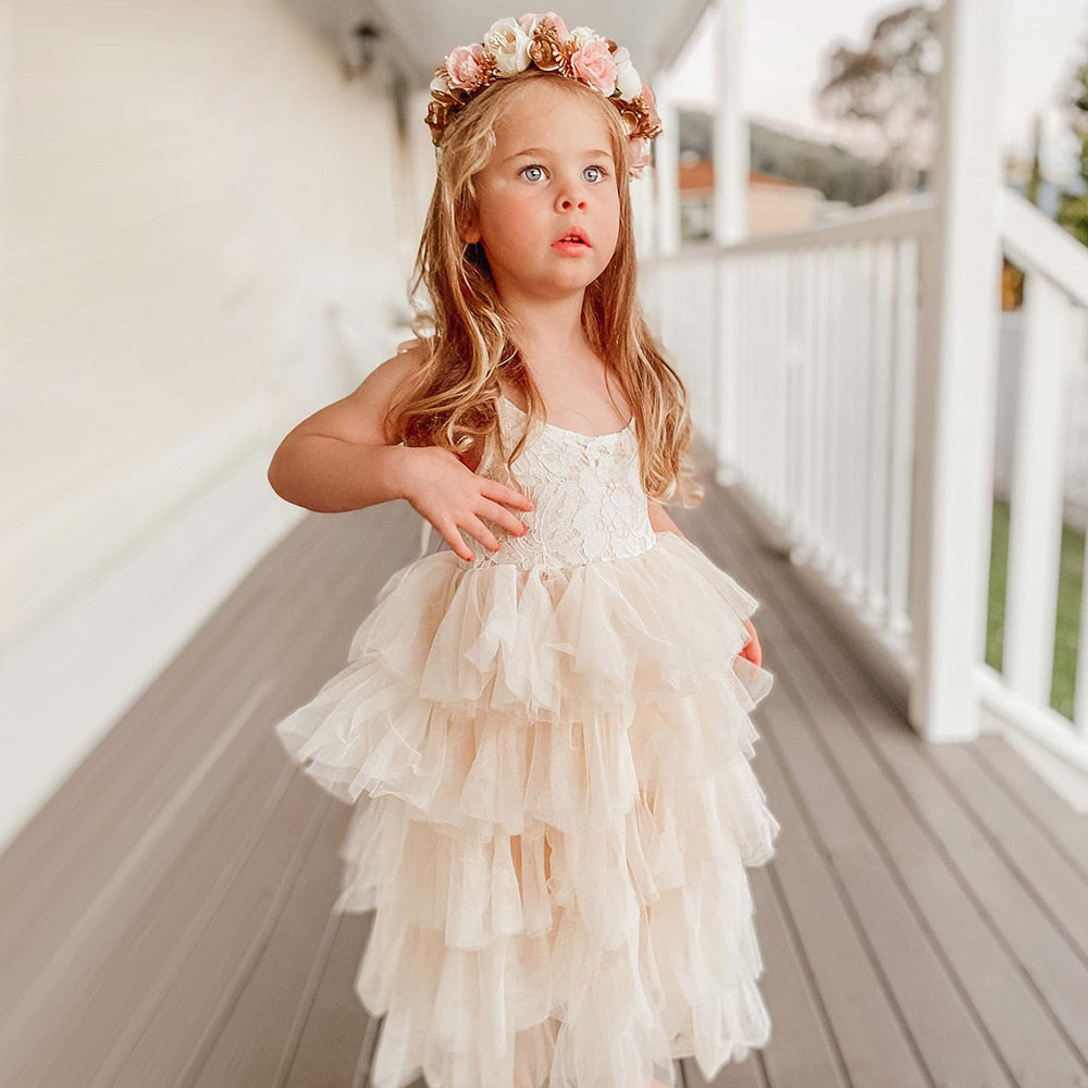 Little Princess Layered Dress-MamaToddler-White-3 Year Old-Mama Toddler