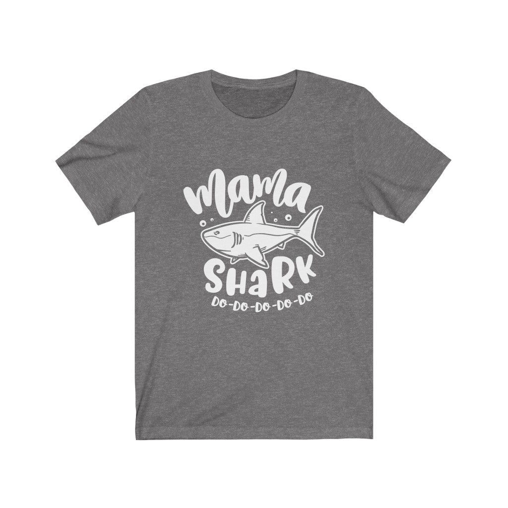 Moms - Mama Shark T-Shirt-T-Shirt-Printify-Deep Heather-XS-Mama Toddler