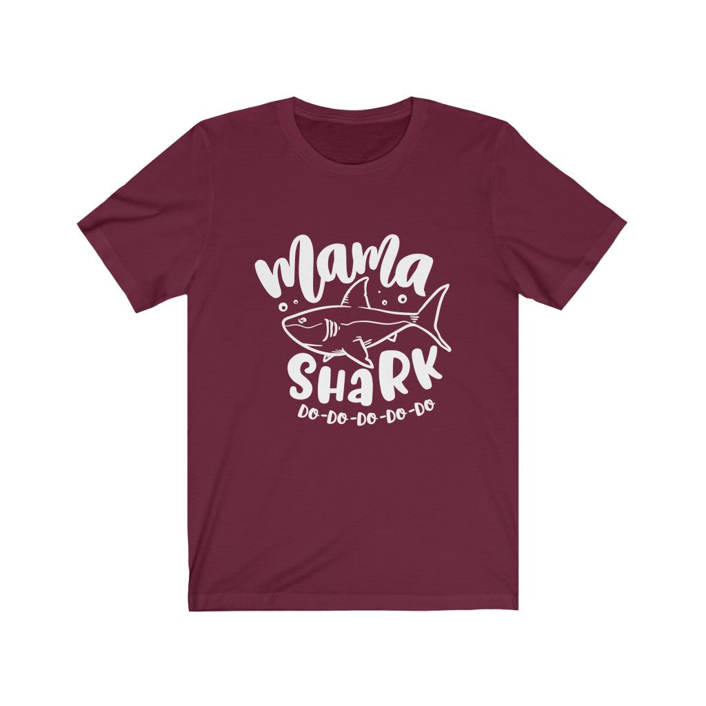 Moms - Mama Shark T-Shirt-T-Shirt-Printify-Maroon-XS-Mama Toddler