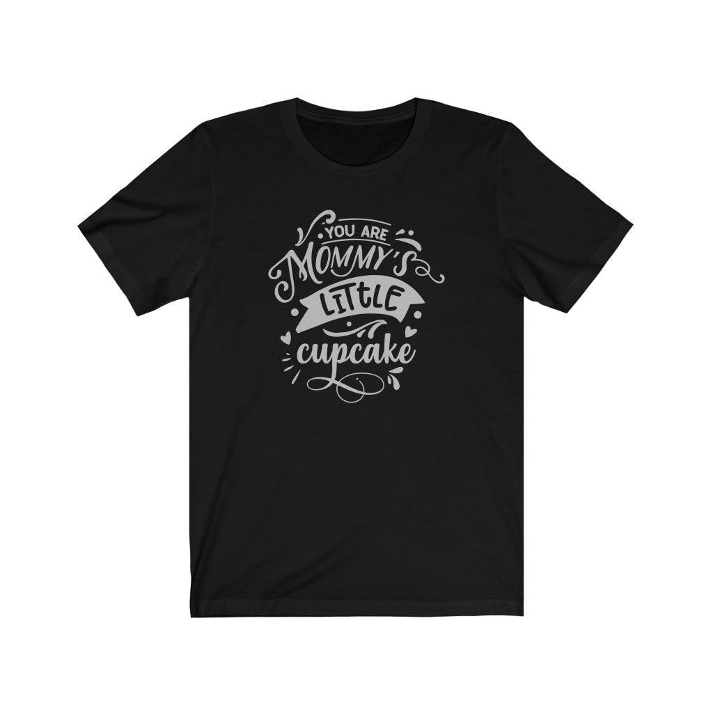 Moms - Mommy's Little Cupcake T-Shirt-T-Shirt-Printify-Black-XS-Mama Toddler