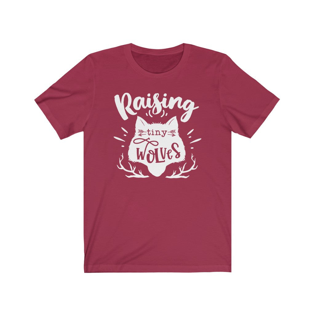 Moms - Raising Tiny Wolves T-Shirt-T-Shirt-Printify-Cardinal-XS-Mama Toddler