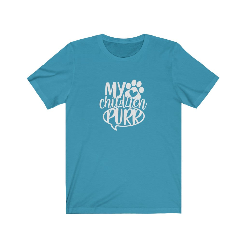 My Children Purr T-Shirt-T-Shirt-Printify-Aqua-S-Mama Toddler