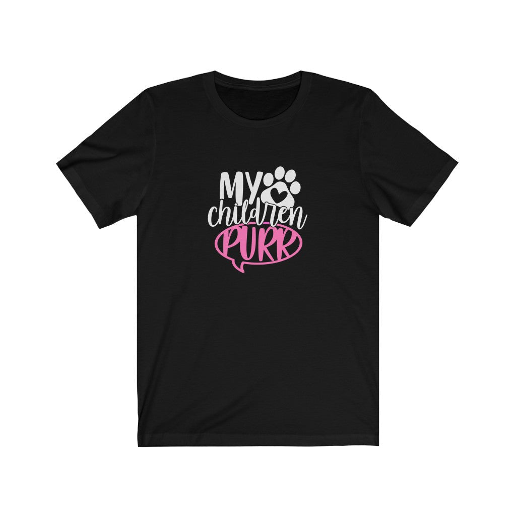 My Children Purr T-Shirt-T-Shirt-Printify-Black-S-Mama Toddler