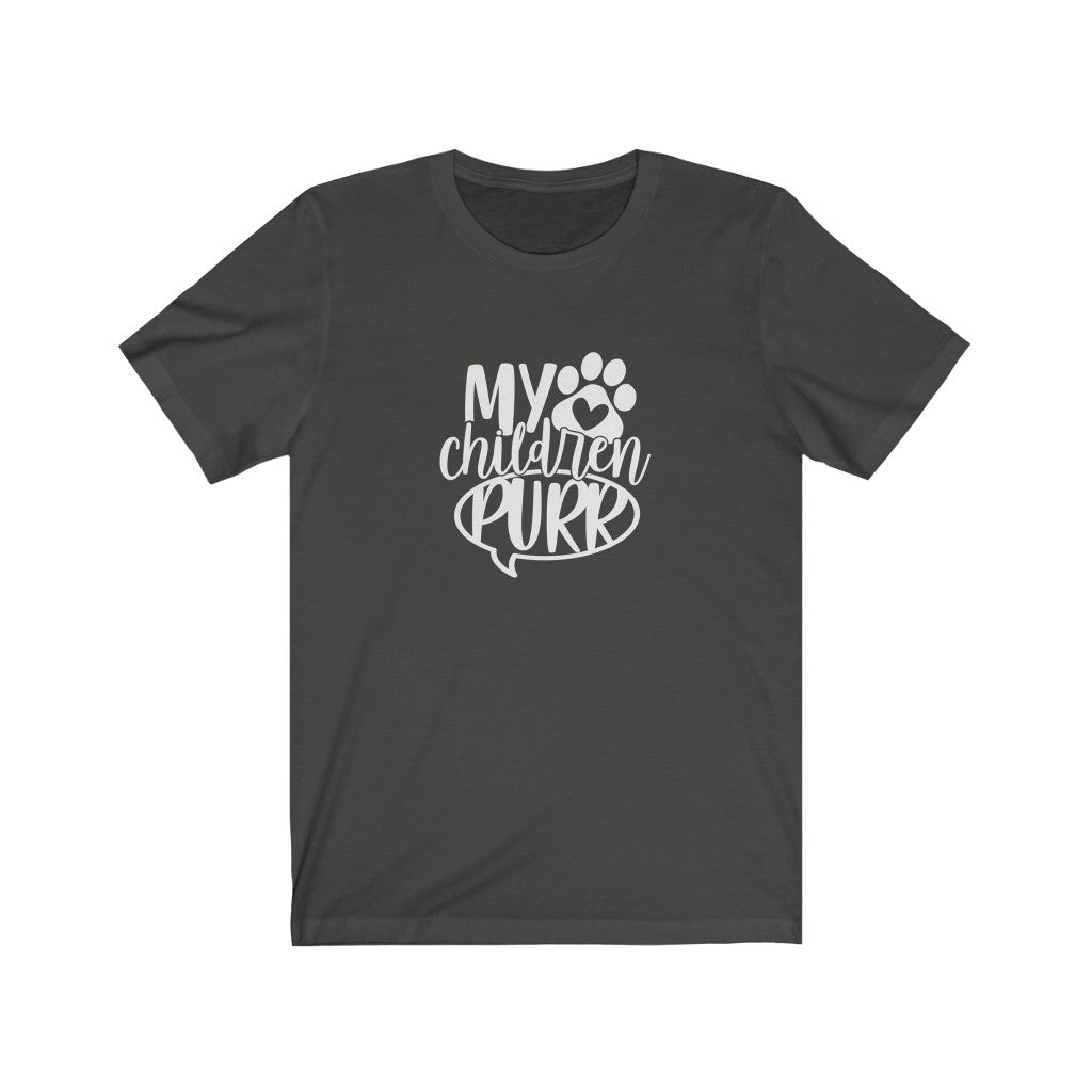 My Children Purr T-Shirt-T-Shirt-Printify-Dark Grey-S-Mama Toddler