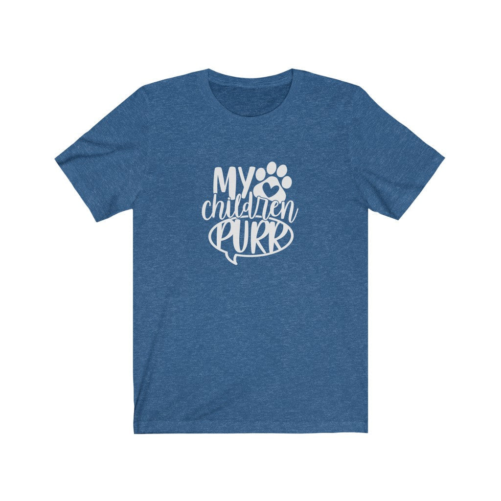 My Children Purr T-Shirt-T-Shirt-Printify-Heather True Royal-S-Mama Toddler