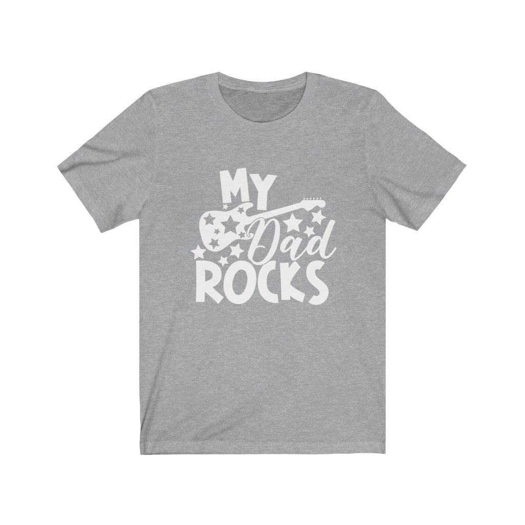 My Dad Rocks T-Shirt-T-Shirt-Printify-Athletic Heather-XS-Mama Toddler