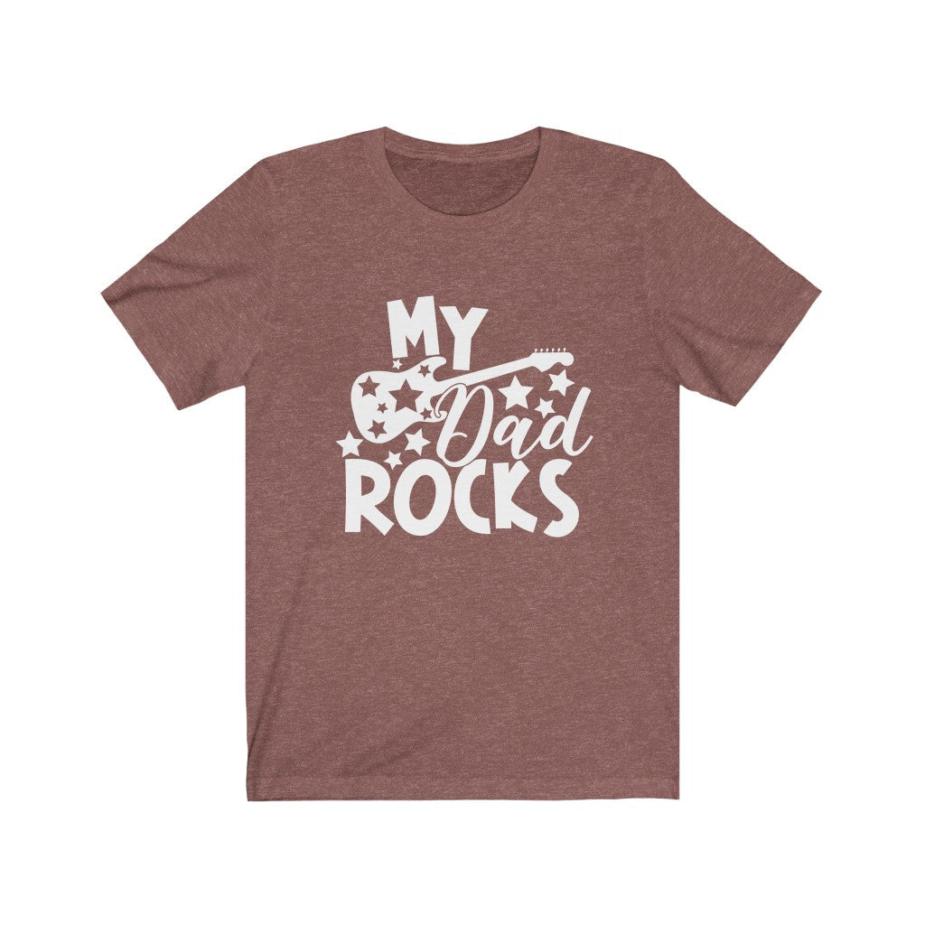 My Dad Rocks T-Shirt-T-Shirt-Printify-Heather Clay-XS-Mama Toddler