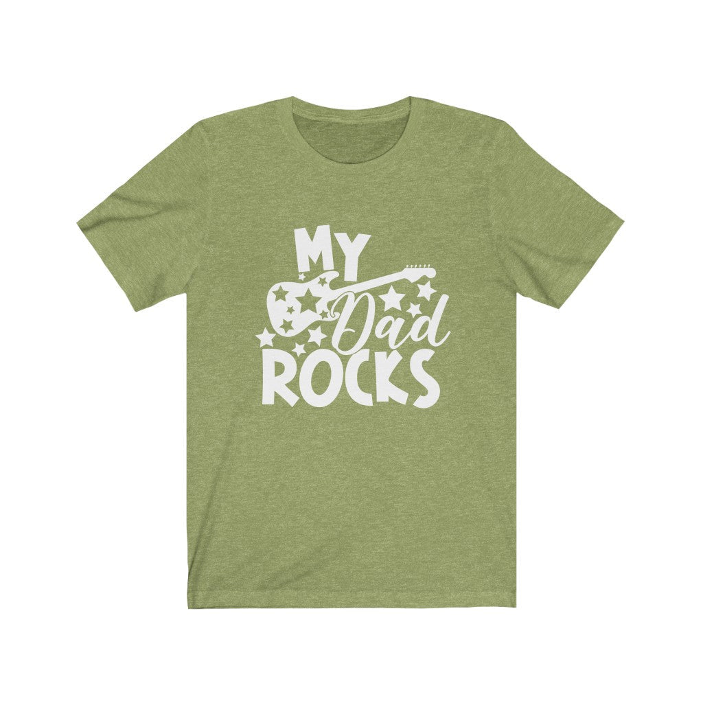 My Dad Rocks T-Shirt-T-Shirt-Printify-Heather Green-XS-Mama Toddler