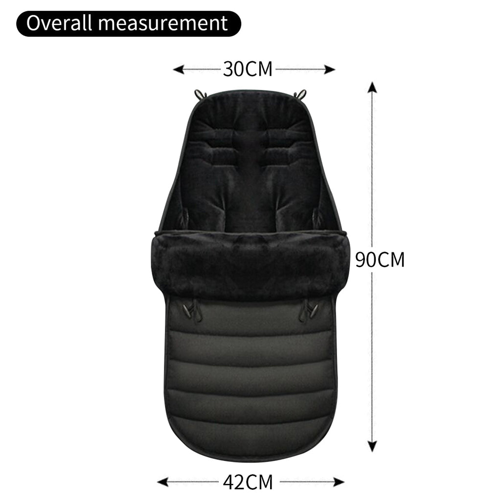 Newborn Windproof Cushion Footmuff Pram Sleeping Bag-MamaToddler-Black-Mama Toddler