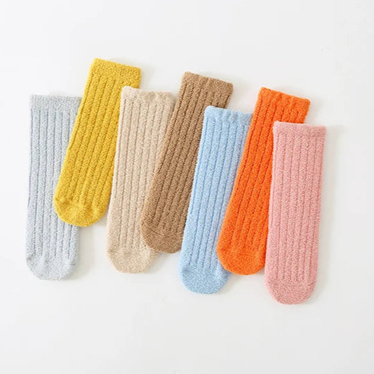 Non-slip Coral Fleece Thick Warm Winter Socks-MamaToddler-Light Blue-6-12 Months-Mama Toddler