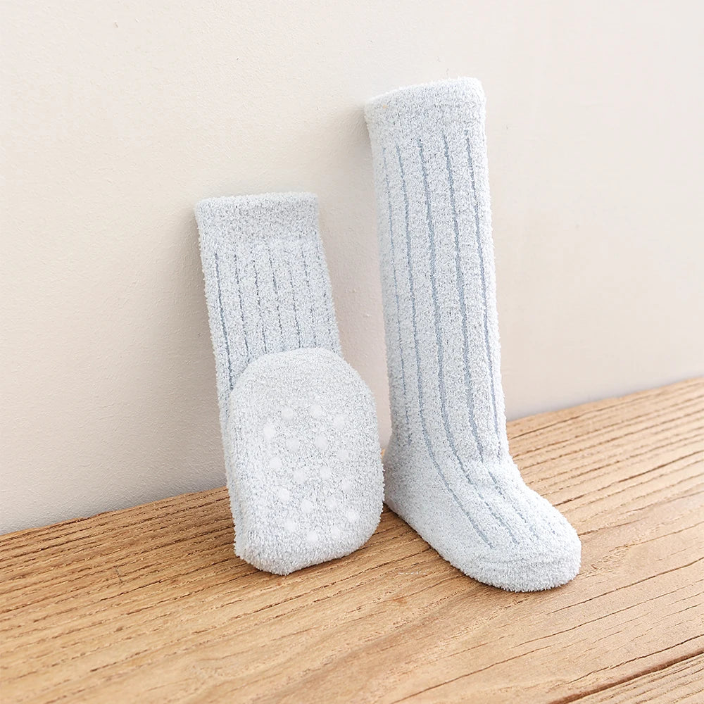 Non-slip Coral Fleece Thick Warm Winter Socks-MamaToddler-Light Blue-6-12 Months-Mama Toddler