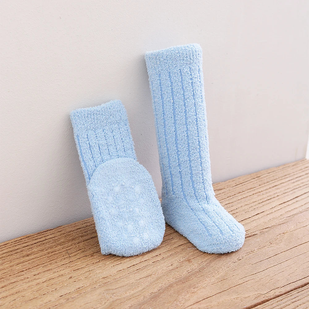 Non-slip Coral Fleece Thick Warm Winter Socks-MamaToddler-Sky Blue-24-48 Months-Mama Toddler