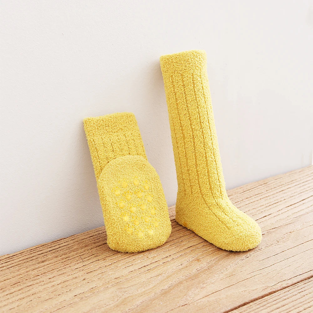 Non-slip Coral Fleece Thick Warm Winter Socks-MamaToddler-Yellow-12-24 Months-Mama Toddler