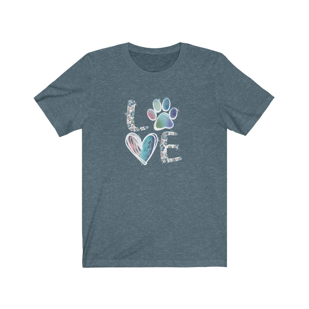 Paw Love 1 T-Shirt-T-Shirt-Printify-Heather Slate-XS-Mama Toddler