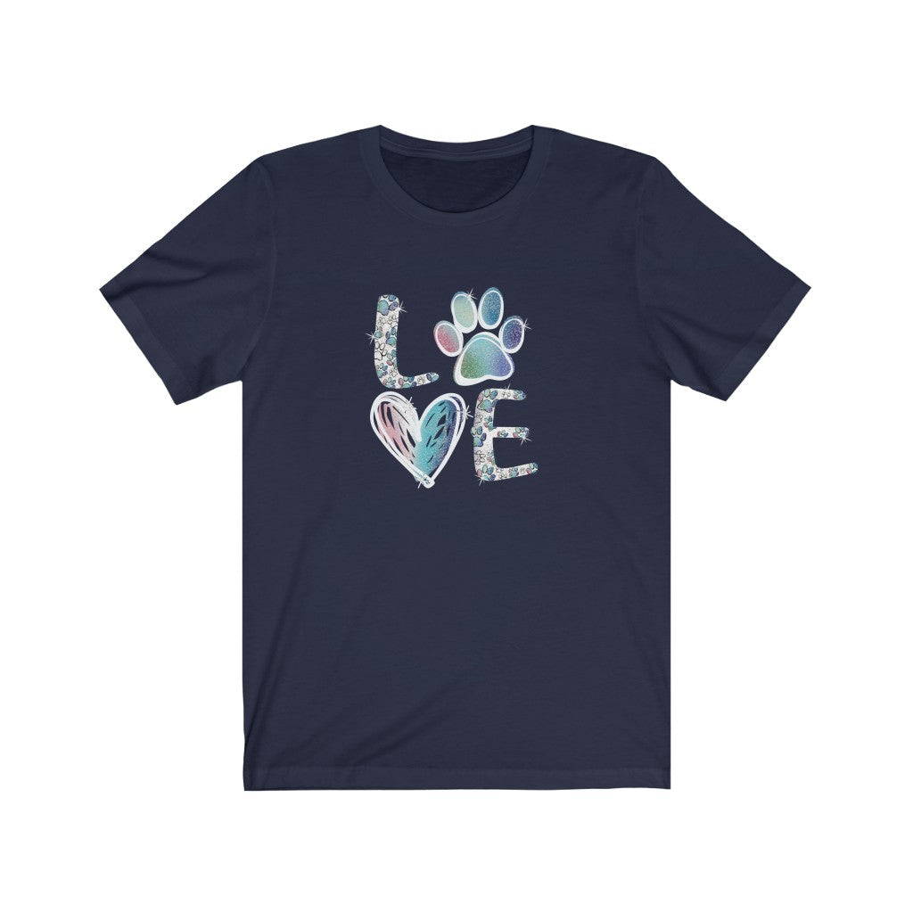 Paw Love 1 T-Shirt-T-Shirt-Printify-Navy-XS-Mama Toddler