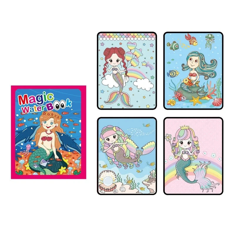 Reusable Magic Water Drawing Book For Kids-MamaToddler-Mermaid-Mama Toddler