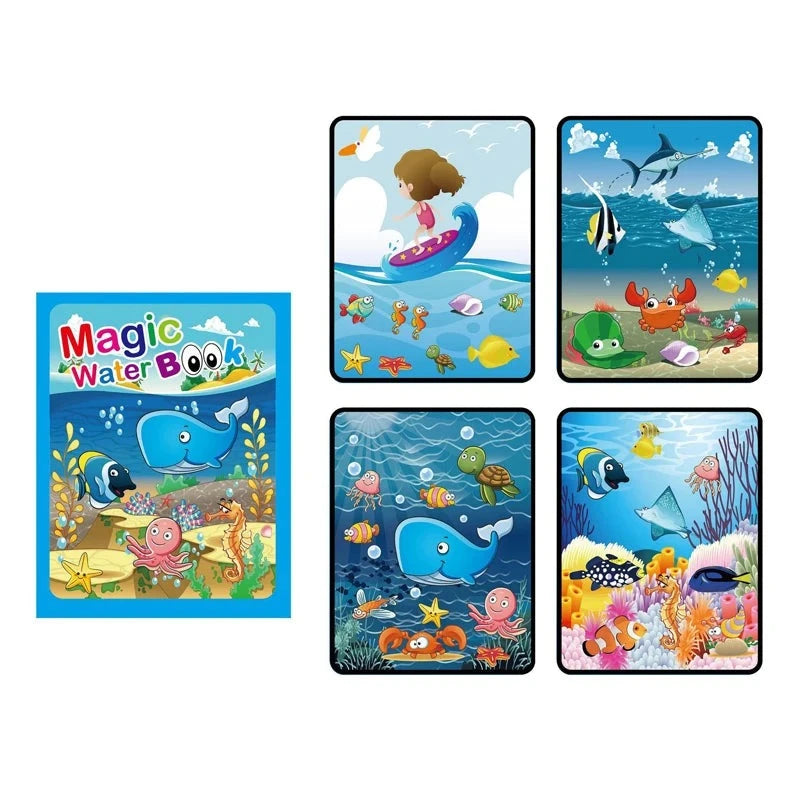 Reusable Magic Water Drawing Book For Kids-MamaToddler-Ocean World-Mama Toddler