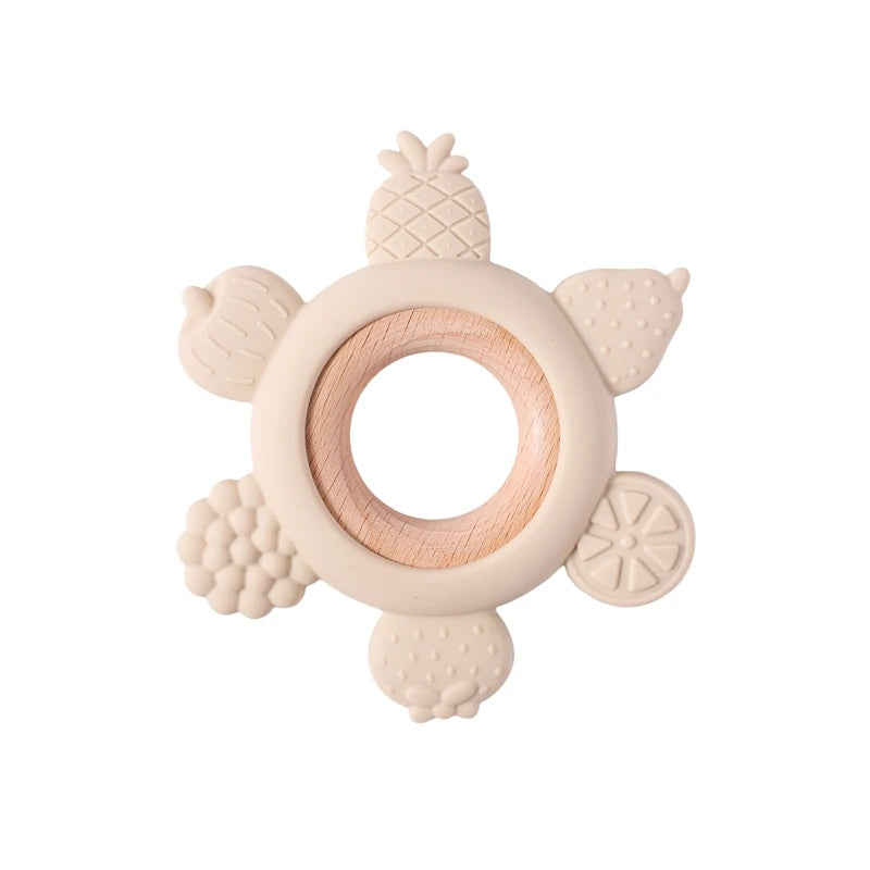 Silicone Ring Sensory Teething Toy-MamaToddler-Beige-Mama Toddler