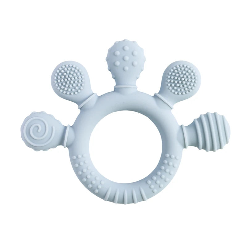 Silicone Ring Sensory Teething Toy-MamaToddler-Light Blue-Mama Toddler