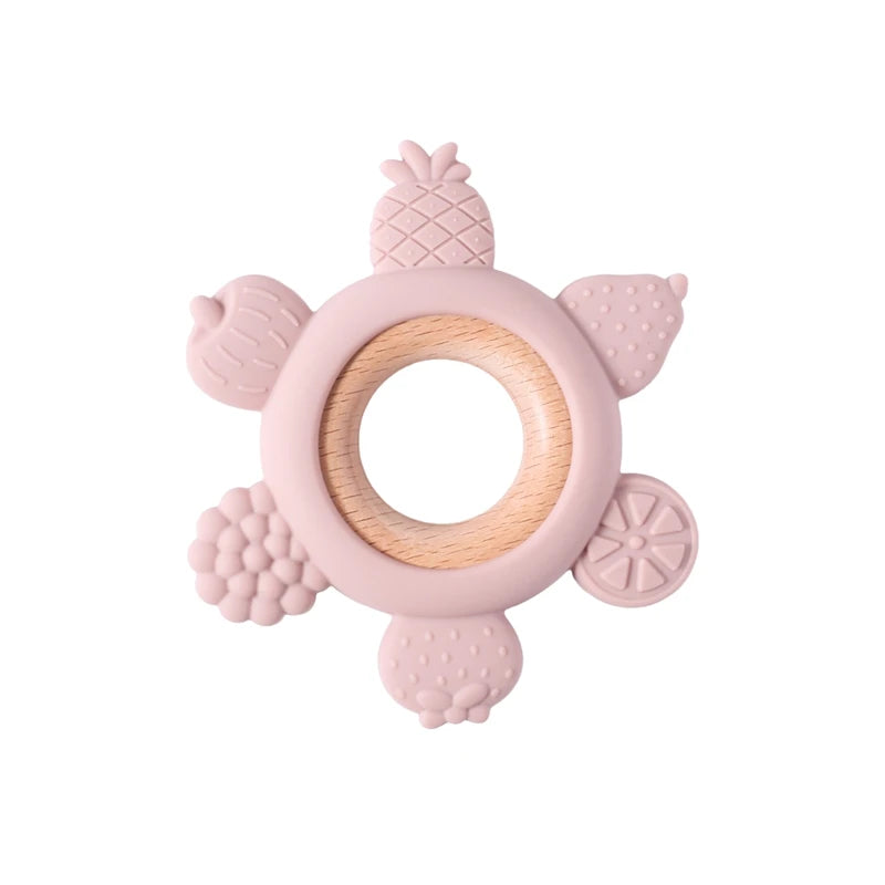 Silicone Ring Sensory Teething Toy-MamaToddler-Light Pink-Mama Toddler