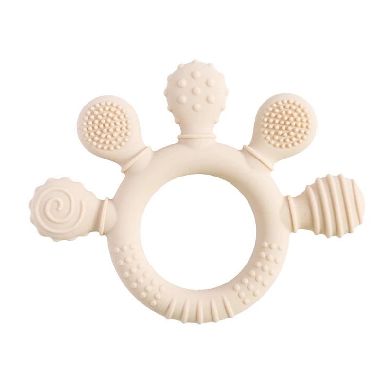 Silicone Ring Sensory Teething Toy-MamaToddler-Sand-Mama Toddler