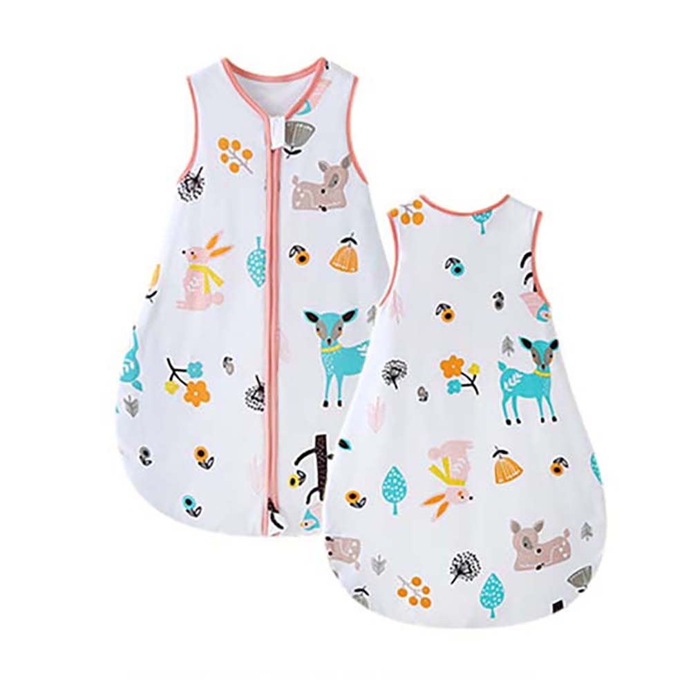 Sleeveless Cotton Baby Sleeping Bag-MamaToddler-Deer & Bunny-S-66cm-Mama Toddler