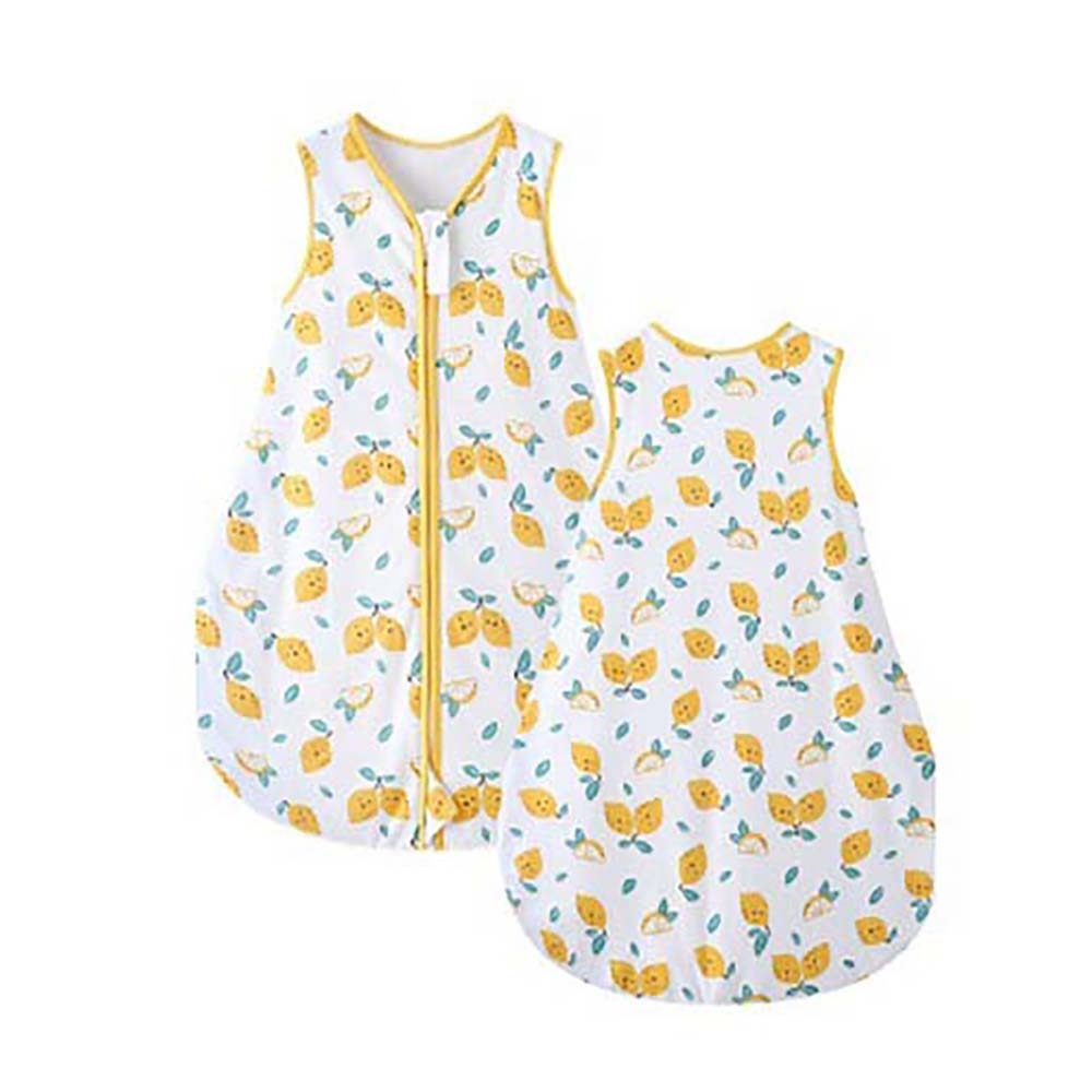 Sleeveless Cotton Baby Sleeping Bag-MamaToddler-Lemon-S-66cm-Mama Toddler