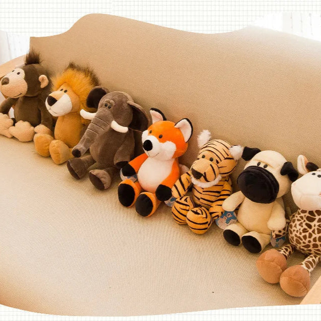 Soft Plush Jungle Animals Stuffed Toys-MamaToddler-Raccoon-25-28 cm-Mama Toddler