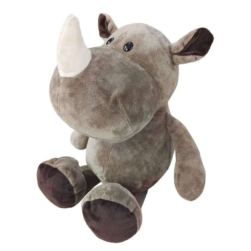 Soft Plush Jungle Animals Stuffed Toys-MamaToddler-Rhino-25-28 cm-Mama Toddler