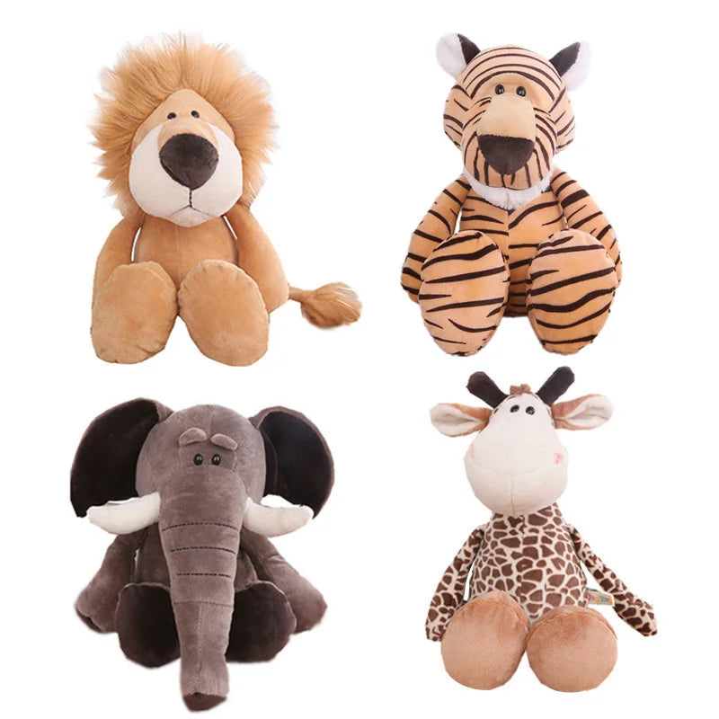 Soft Plush Jungle Animals Stuffed Toys-MamaToddler-Raccoon-25-28 cm-Mama Toddler