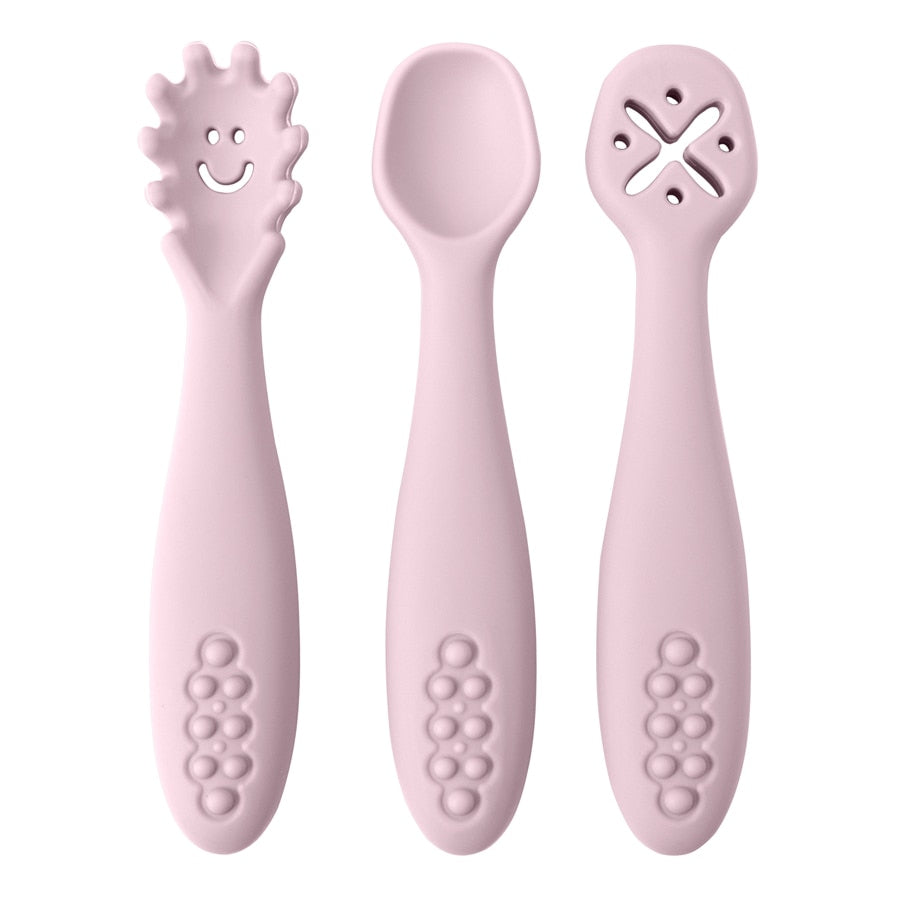 Toddlearn Learning Spoons - Set of 3-MamaToddler-Lilac-Mama Toddler