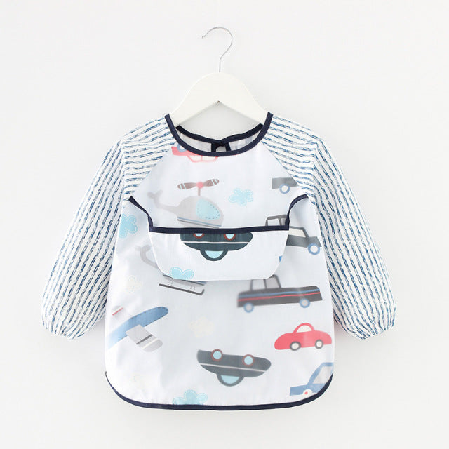 Toddler Long Sleeve Waterproof Feeding Bib-Mama Toddler-Cars & Planes-Mama Toddler