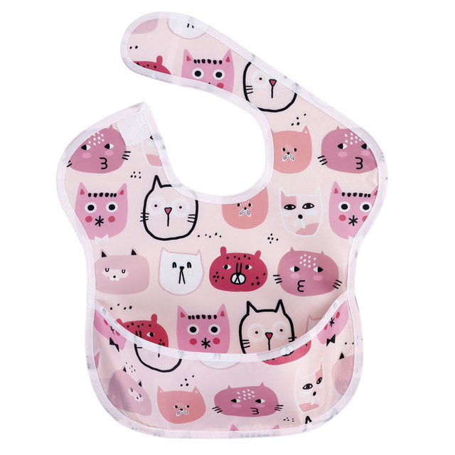 Unisex Waterproof Stain and Odor Resistant Feeding Baby Bibs-Mama Toddler-Cute Cats-Mama Toddler