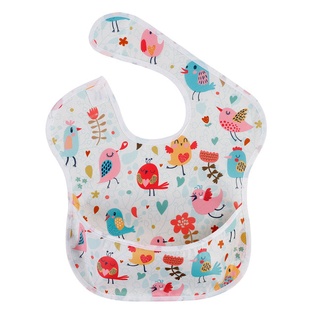 Unisex Waterproof Stain and Odor Resistant Feeding Baby Bibs-Mama Toddler-Singing Birds-Mama Toddler