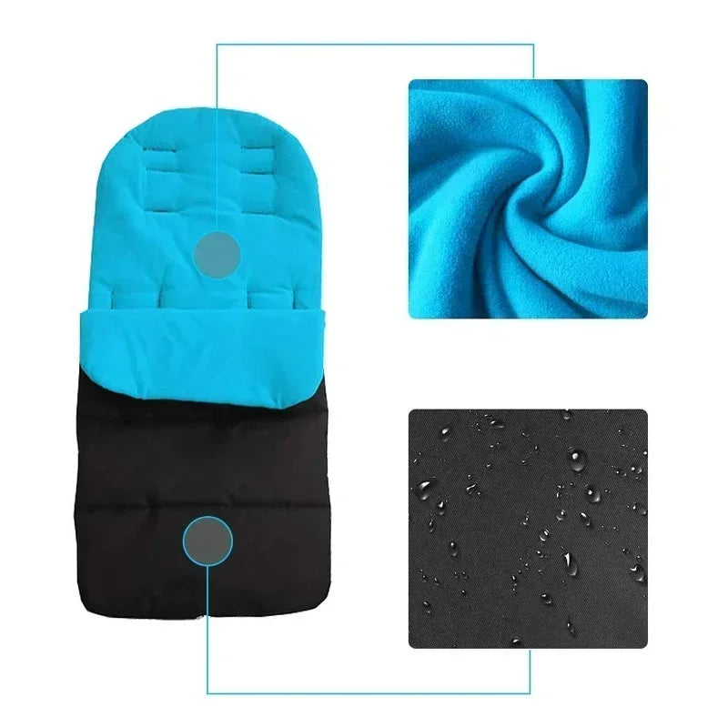 Universal Stroller Windproof Winter Warm Sleeping Bag-MamaToddler-Blue-Mama Toddler