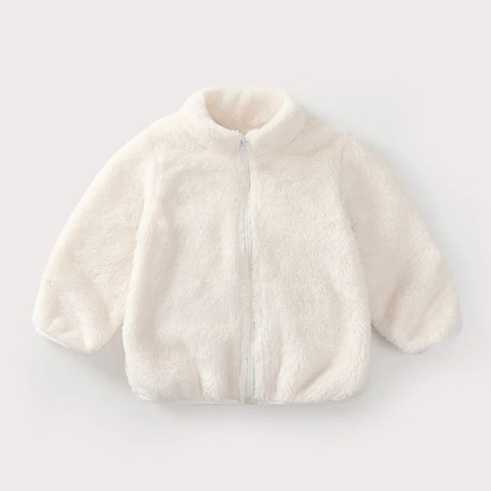 Warm Cozy Fleece Jacket-MamaToddler-White-6-12 Months-Mama Toddler