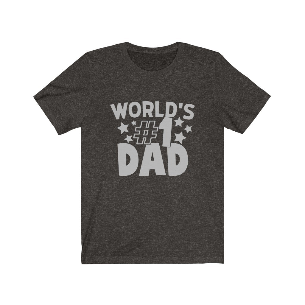 World's Number 1 Dad T-Shirt-T-Shirt-Printify-Black Heather-XS-Mama Toddler