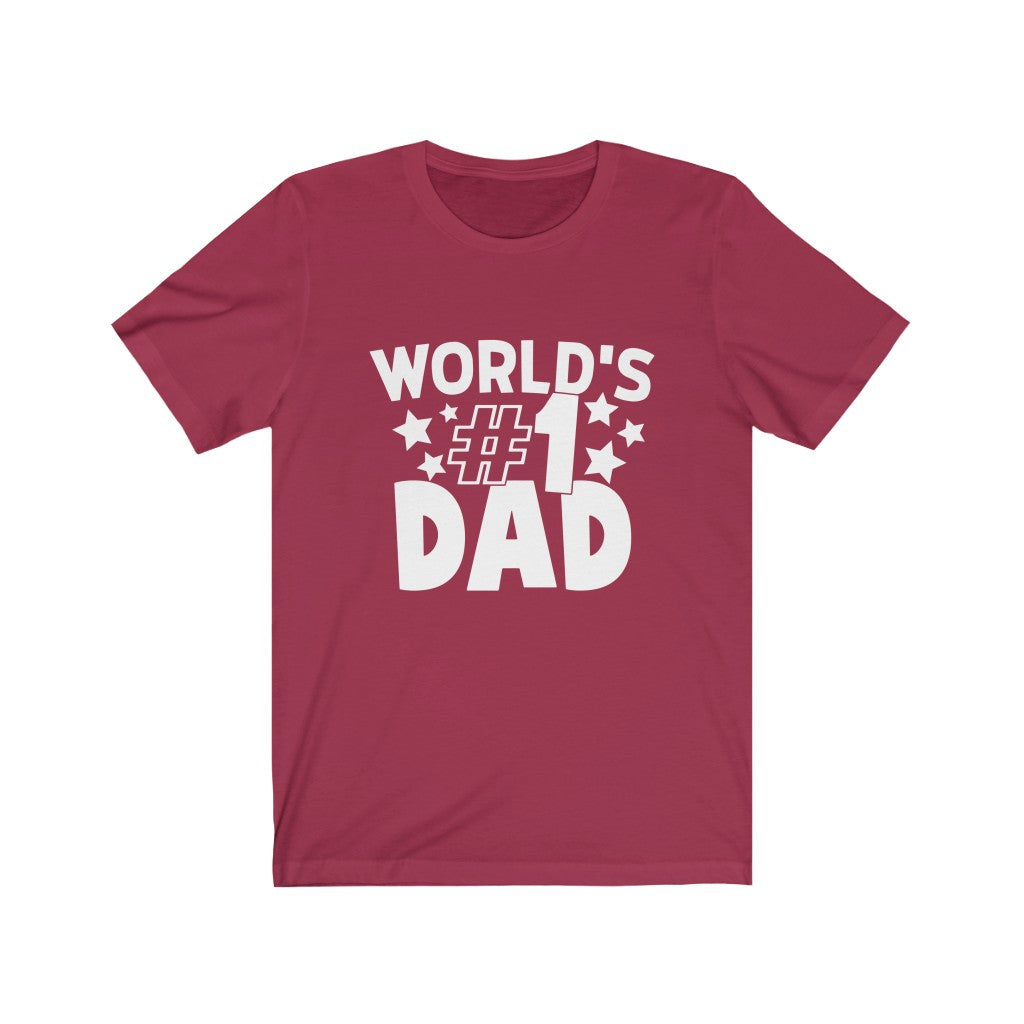 World's Number 1 Dad T-Shirt-T-Shirt-Printify-Cardinal-XS-Mama Toddler