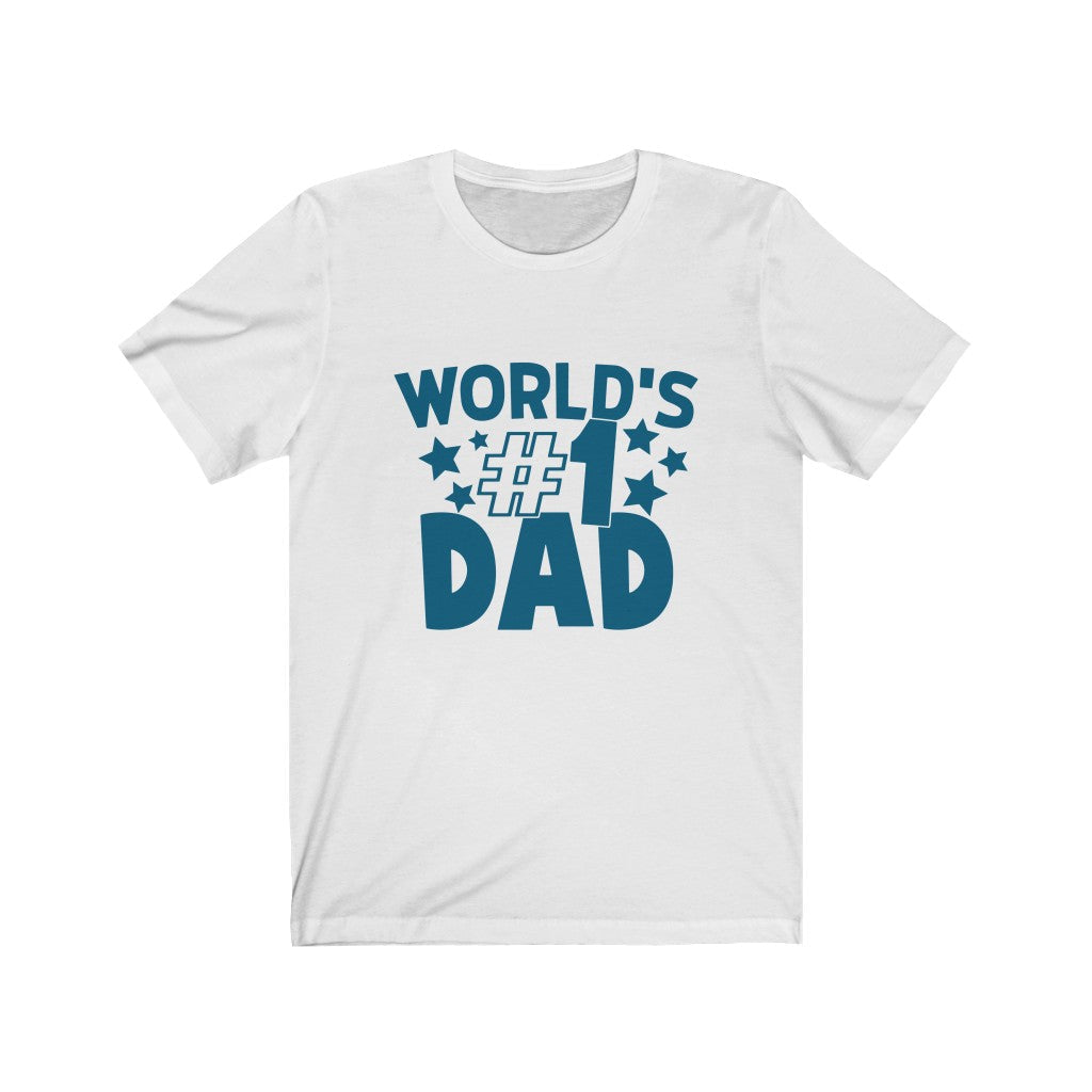 World's Number 1 Dad T-Shirt-T-Shirt-Printify-White-XS-Mama Toddler